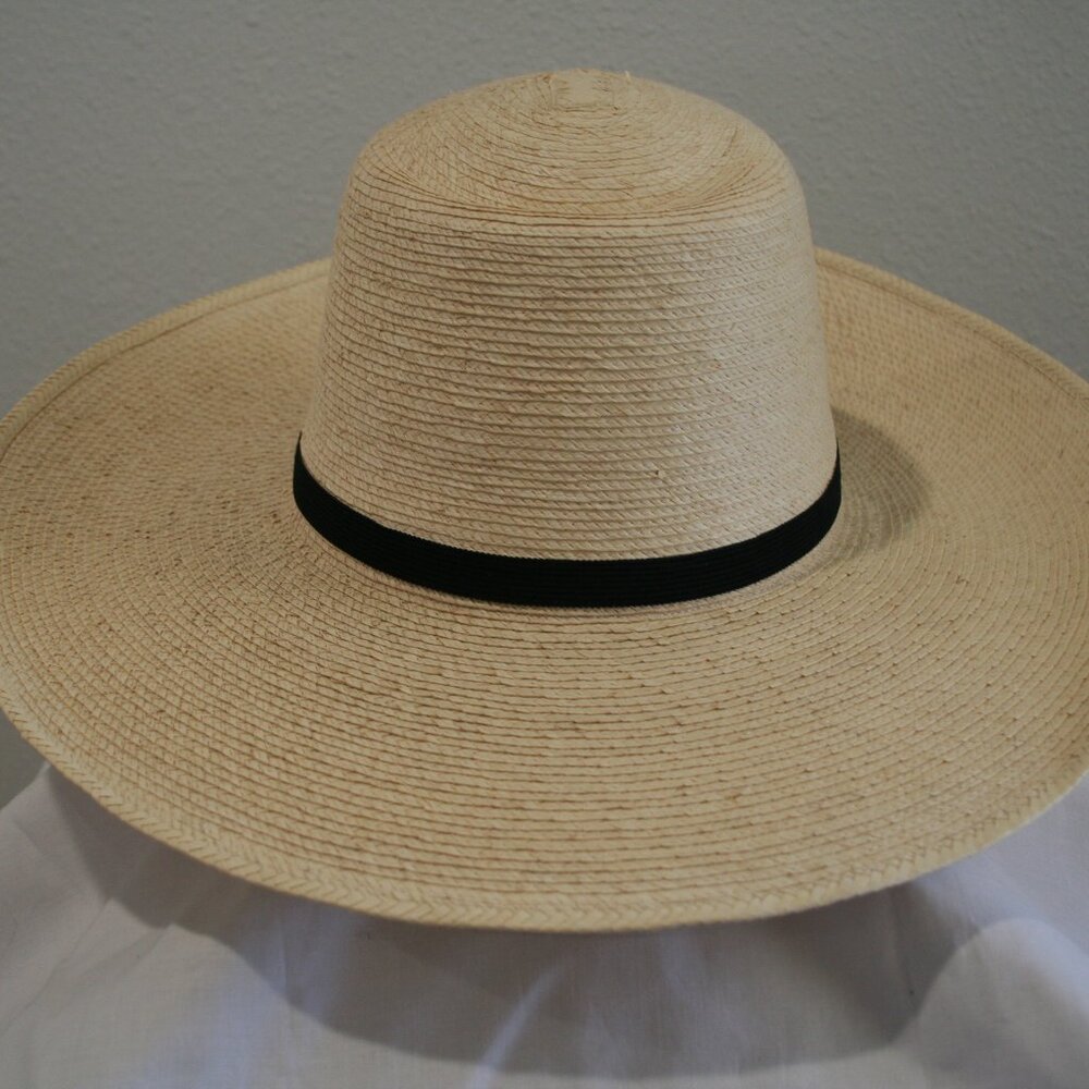 Sun Body Obbie Hat Size 7 (56) Woven Straw Black Ribbon